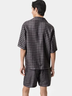 AMIRI Shirts<MA QUAD BOWLING SHIRT BLACK