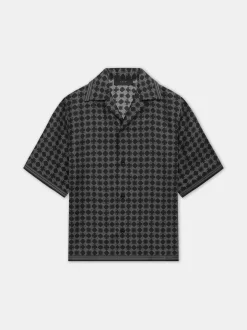 AMIRI Shirts<MA QUAD BOWLING SHIRT BLACK