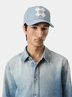 AMIRI Hats|Hats<MA QUAD CANVAS HAT DUSTY BLUE