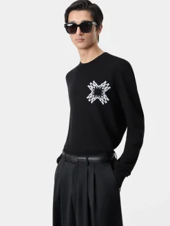 AMIRI Knitwear<MA QUAD CREWNECK BLACK
