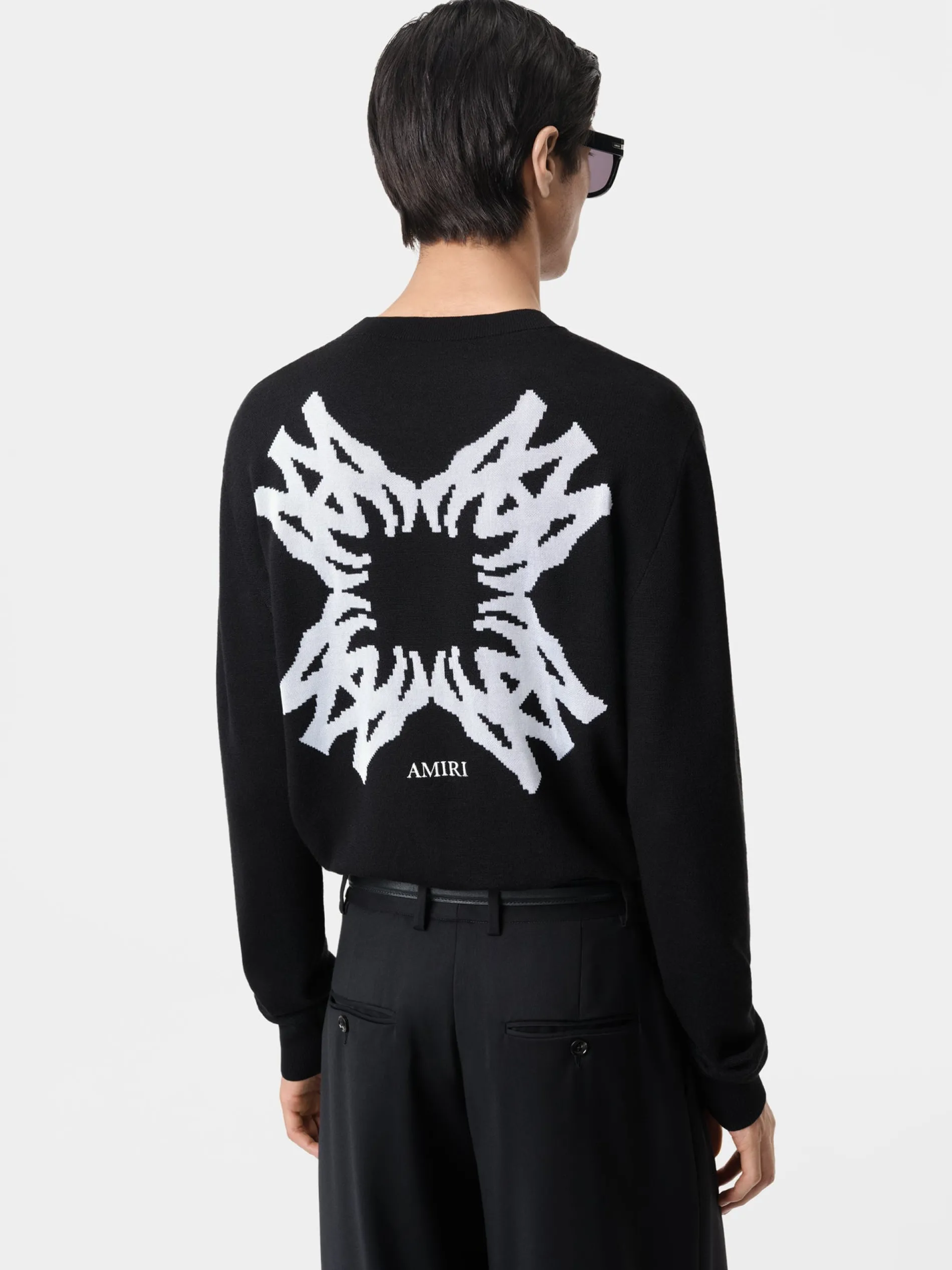 AMIRI Knitwear<MA QUAD CREWNECK BLACK