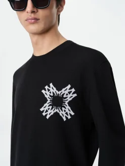 AMIRI Knitwear<MA QUAD CREWNECK BLACK