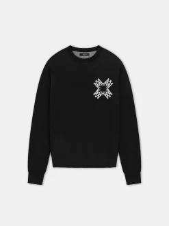 AMIRI Knitwear<MA QUAD CREWNECK BLACK
