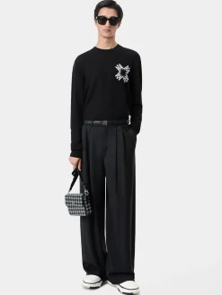 AMIRI Knitwear<MA QUAD CREWNECK BLACK