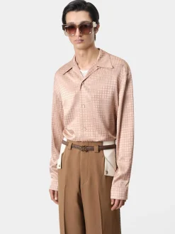 AMIRI Shirts<MA QUAD LONG SLEEVE SHIRT Blush