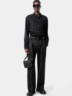 AMIRI Shirts<MA QUAD LONG SLEEVE SHIRT BLACK