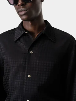 AMIRI Shirts<MA QUAD LONG SLEEVE SHIRT BLACK