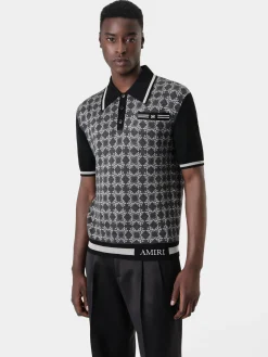 AMIRI Knitwear|Shirts<MA QUAD POLO Dark Grey
