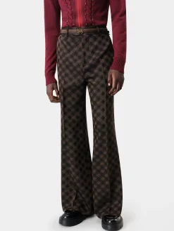 AMIRI Pants<MA QUAD RELAXED FLARE DARK BROWN