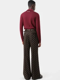 AMIRI Pants<MA QUAD RELAXED FLARE DARK BROWN