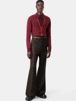 AMIRI Pants<MA QUAD RELAXED FLARE DARK BROWN