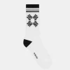 AMIRI Socks|Socks<MA QUAD SOCK White Black