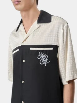 AMIRI Shirts<MA QUAD YOKE CAMP SHIRT BLACK