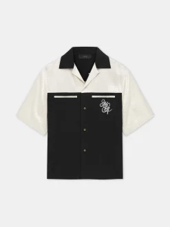 AMIRI Shirts<MA QUAD YOKE CAMP SHIRT BLACK