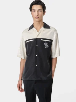 AMIRI Shirts<MA QUAD YOKE CAMP SHIRT BLACK