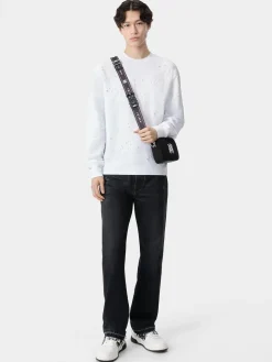 AMIRI Sweatshirts<MA SHOTGUN EMBROIDERED CREW White