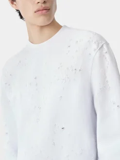 AMIRI Sweatshirts<MA SHOTGUN EMBROIDERED CREW White
