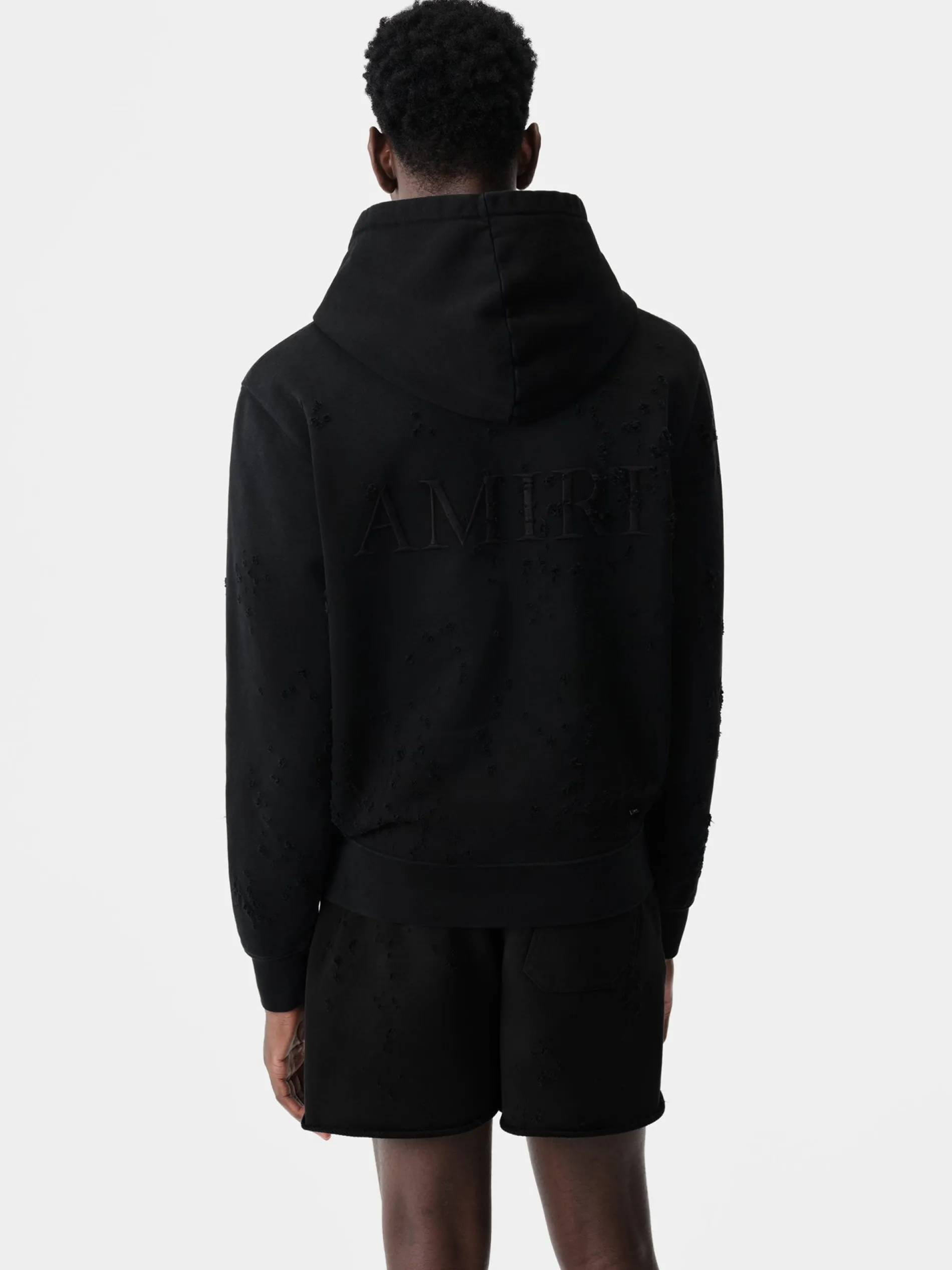 AMIRI Sweatshirts<MA SHOTGUN EMBROIDERED HOODIE BLACK