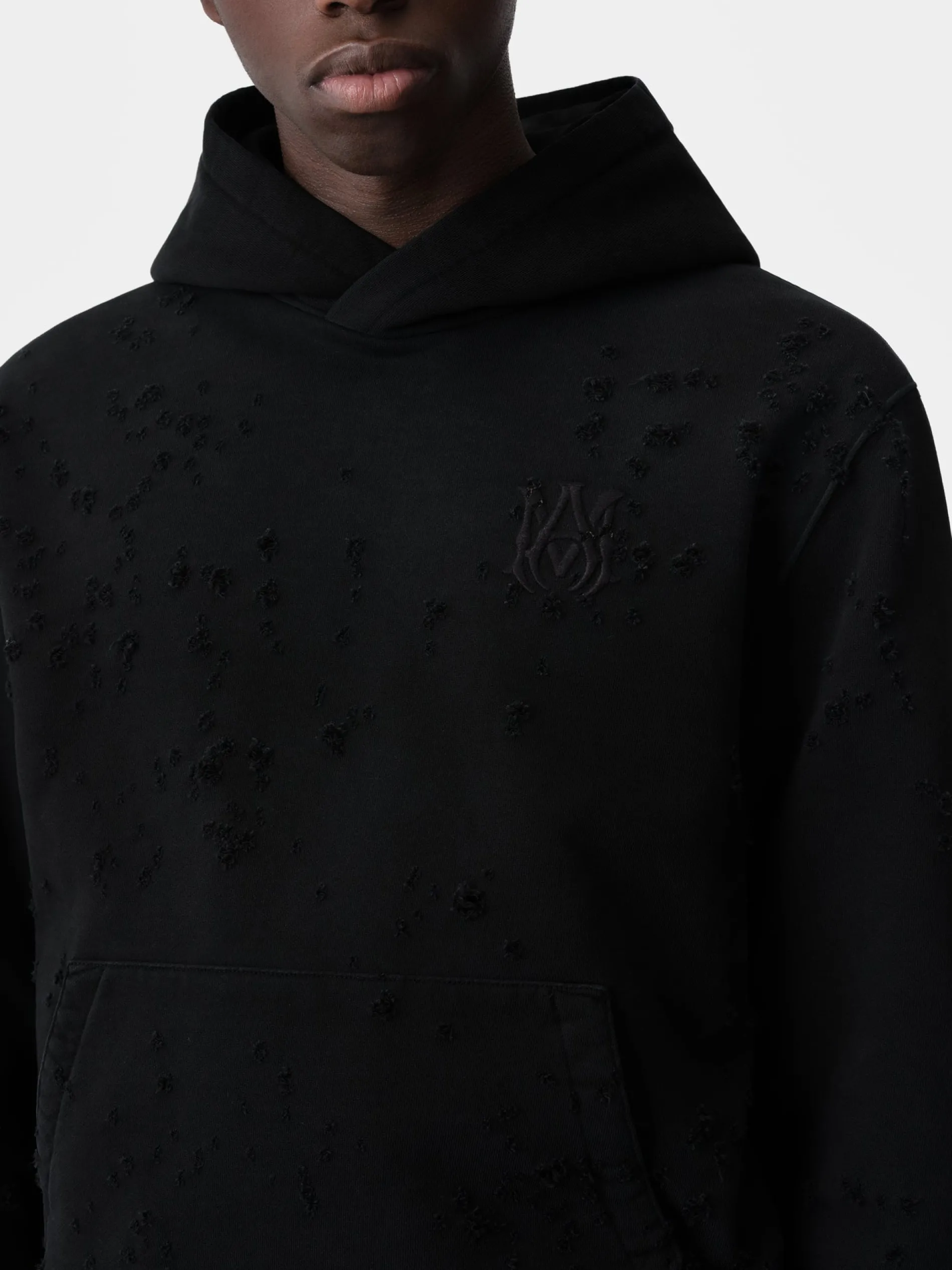 AMIRI Sweatshirts<MA SHOTGUN EMBROIDERED HOODIE BLACK