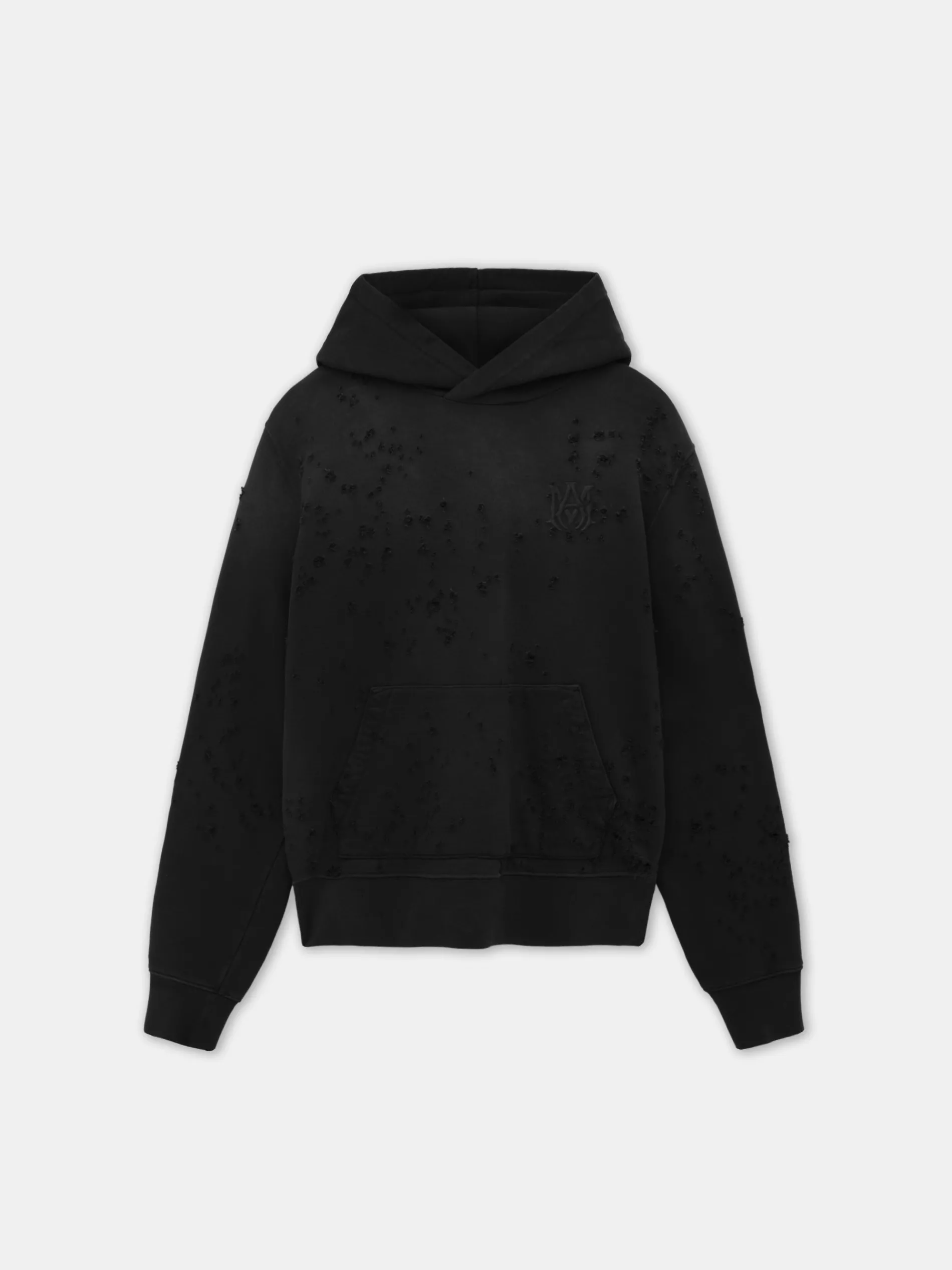 AMIRI Sweatshirts<MA SHOTGUN EMBROIDERED HOODIE BLACK