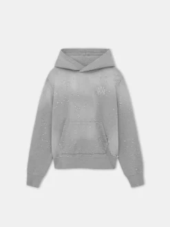 AMIRI Sweatshirts<MA SHOTGUN EMBROIDERED HOODIE Grey