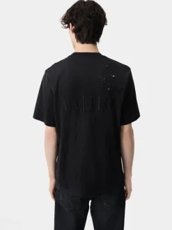 AMIRI Tees<MA SHOTGUN EMBROIDERED TEE BLACK