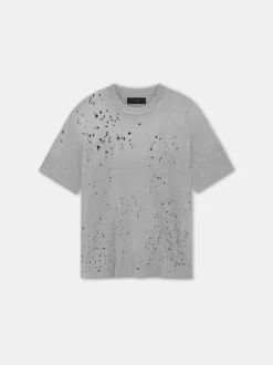 AMIRI Tees<MA SHOTGUN EMBROIDERED TEE Grey