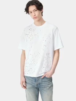 AMIRI Tees<MA SHOTGUN EMBROIDERED TEE White