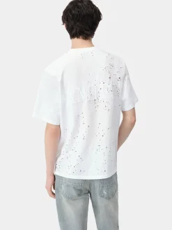AMIRI Tees<MA SHOTGUN EMBROIDERED TEE White