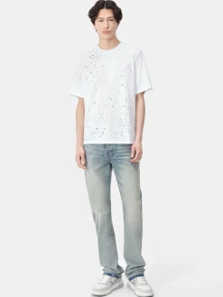 AMIRI Tees<MA SHOTGUN EMBROIDERED TEE White