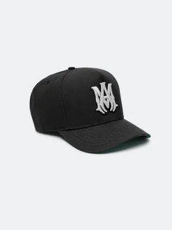 AMIRI Hats|Hats<MA STAGGERED FULL CANVAS HAT Black Off White