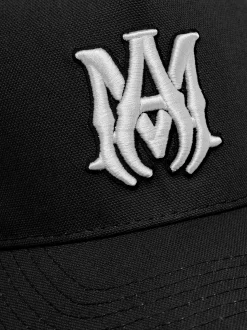 AMIRI Hats|Hats<MA STAGGERED FULL CANVAS HAT Black Off White