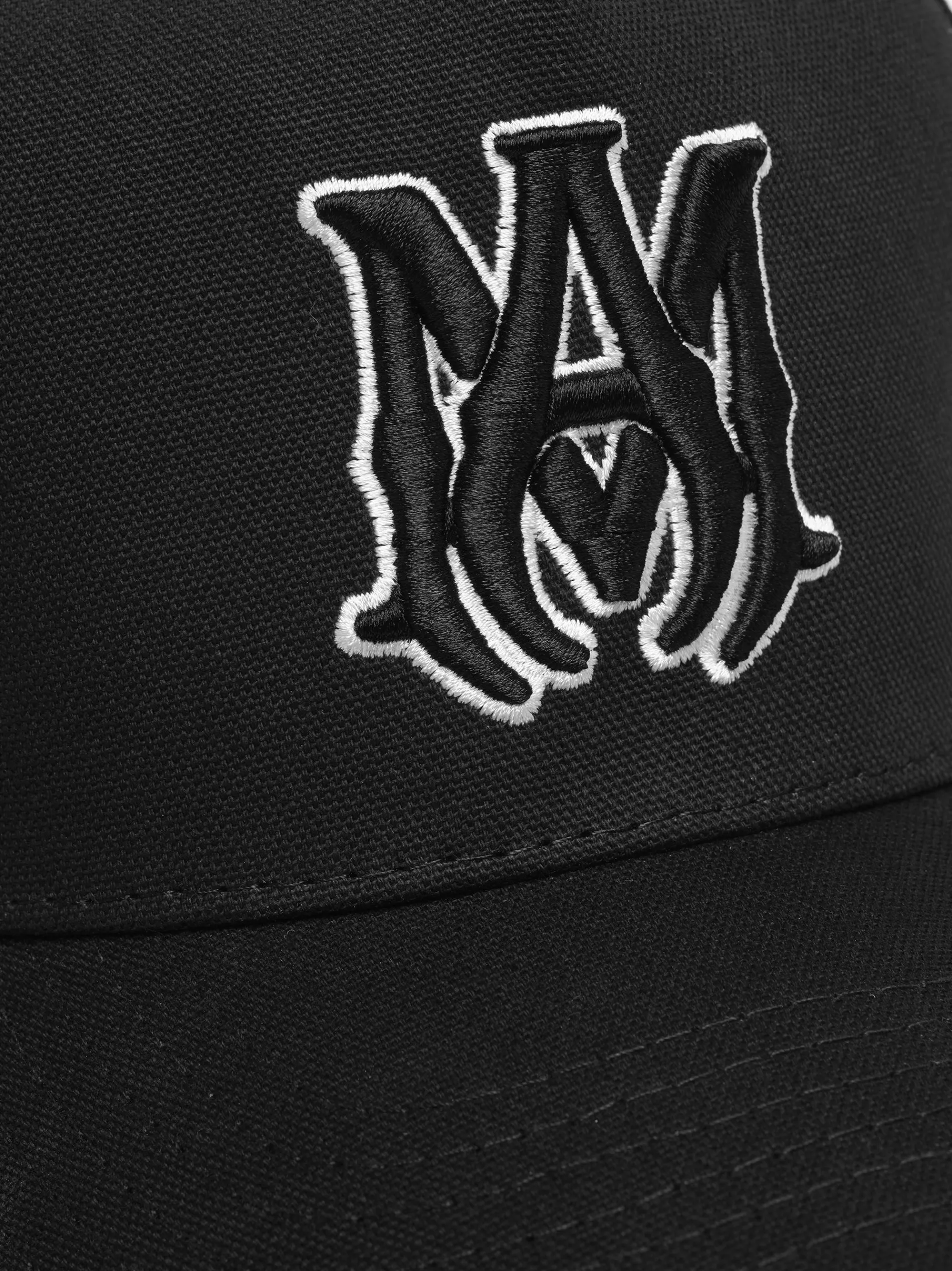 AMIRI Hats|Hats<MA STAGGERED FULL CANVAS HAT Black Black