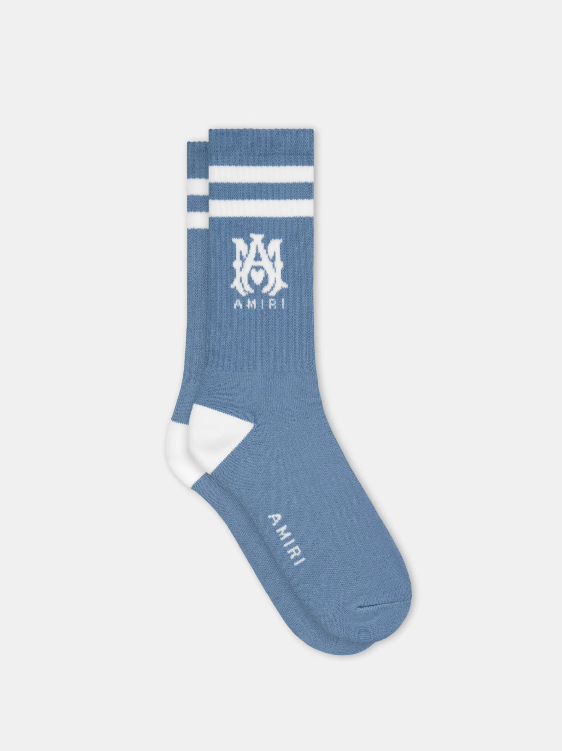 AMIRI Socks|Socks<MA STRIPE SOCK DUSTY BLUE