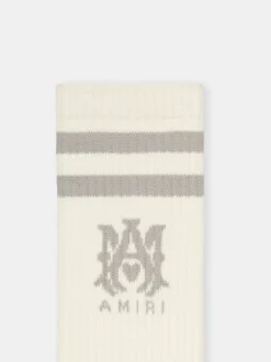 AMIRI Socks|Socks<MA STRIPE SOCK Alabaster