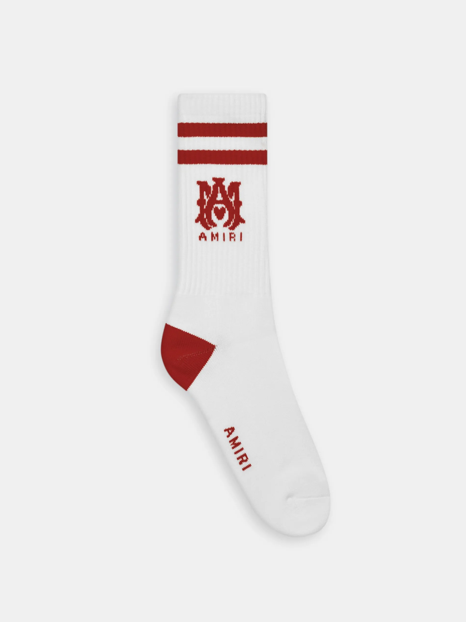 AMIRI Socks|Socks<MA STRIPE SOCKS White Sun Dried Tomato