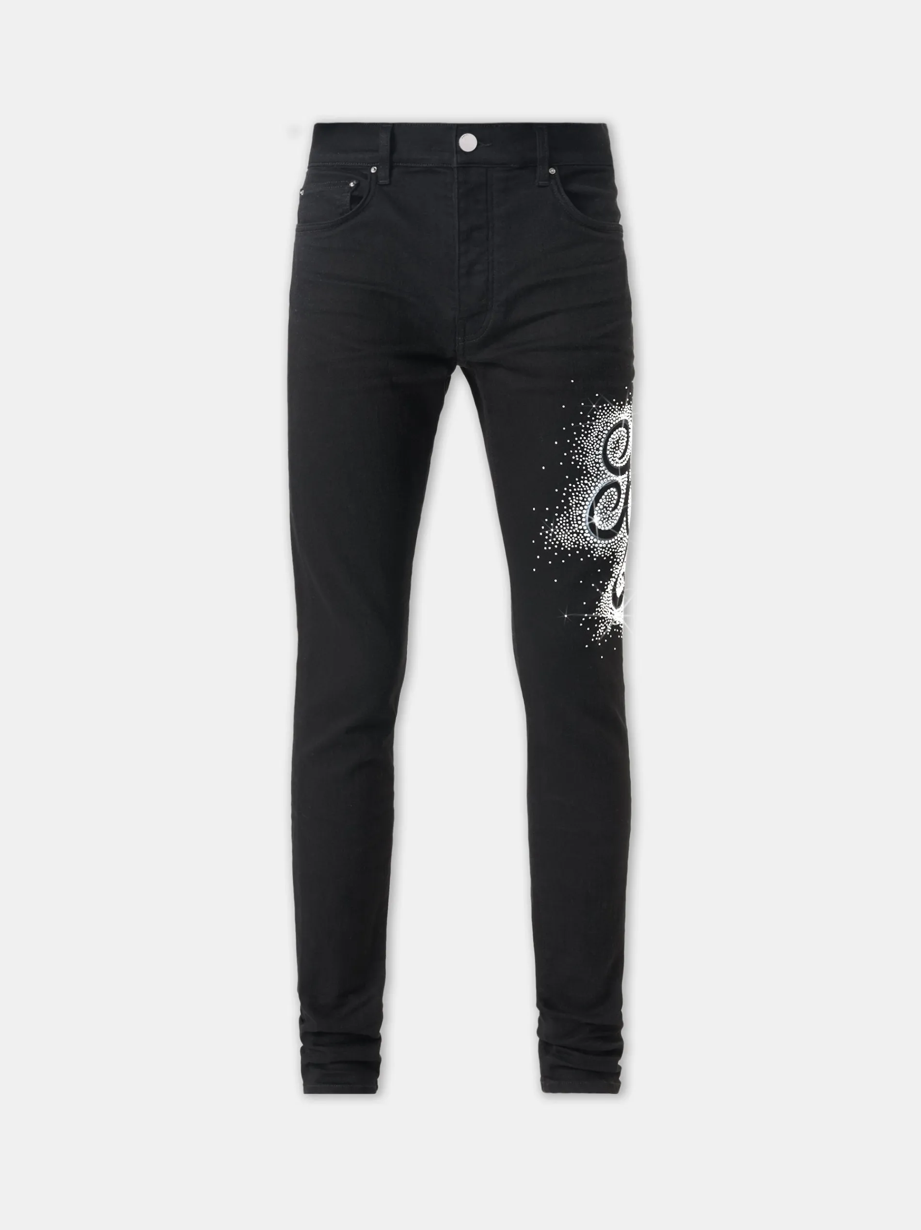 AMIRI Denim<MA SWIRL CRYSTAL SKINNY JEAN BLACK OD