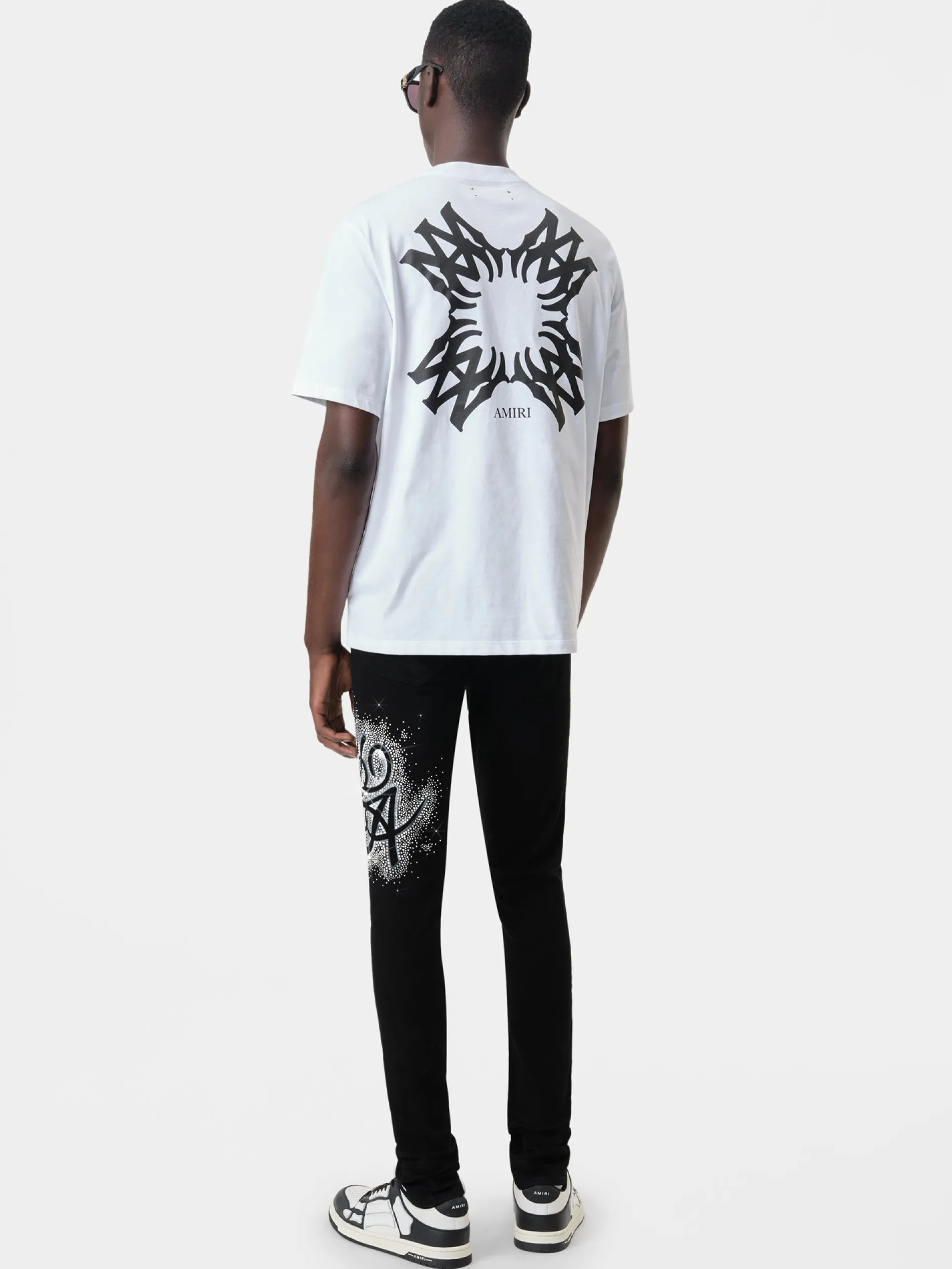 AMIRI Denim<MA SWIRL CRYSTAL SKINNY JEAN BLACK OD