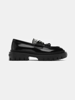 AMIRI Loafers|Loafers<MA TASSLE CRYSTAL JUMBO LOAFER BLACK