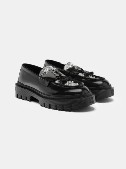 AMIRI Loafers|Loafers<MA TASSLE CRYSTAL JUMBO LOAFER BLACK