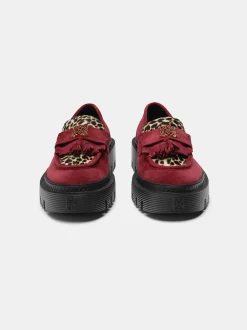 AMIRI Loafers|Loafers<MA TASSLE LEOPARD JUMBO LOAFER Burgundy