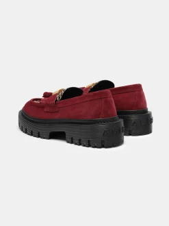 AMIRI Loafers|Loafers<MA TASSLE LEOPARD JUMBO LOAFER Burgundy