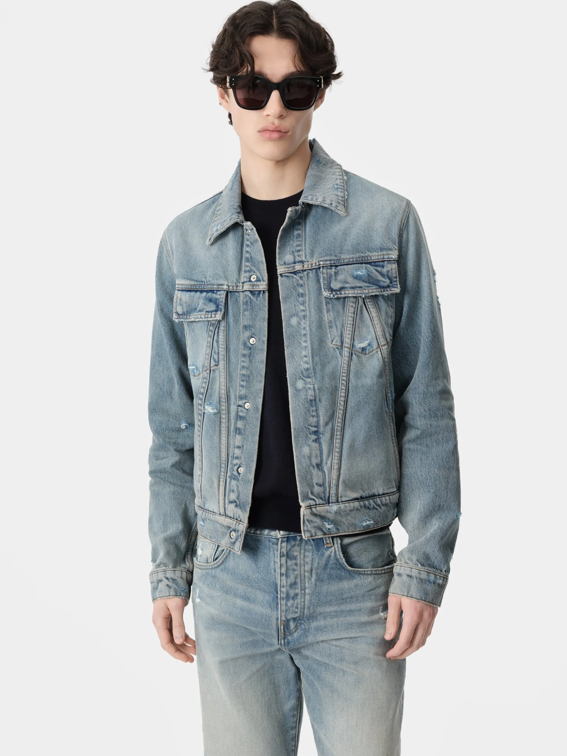 AMIRI Denim<MA TRUCKER JACKET Antique Indigo