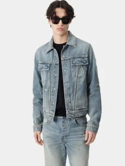 AMIRI Denim<MA TRUCKER JACKET Antique Indigo