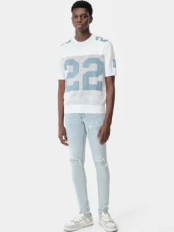 AMIRI Denim<MX1 BANDANA JACQUARD JEAN Sky Indigo