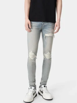 AMIRI Denim<MX1 ULTRASUEDE Antique Indigo