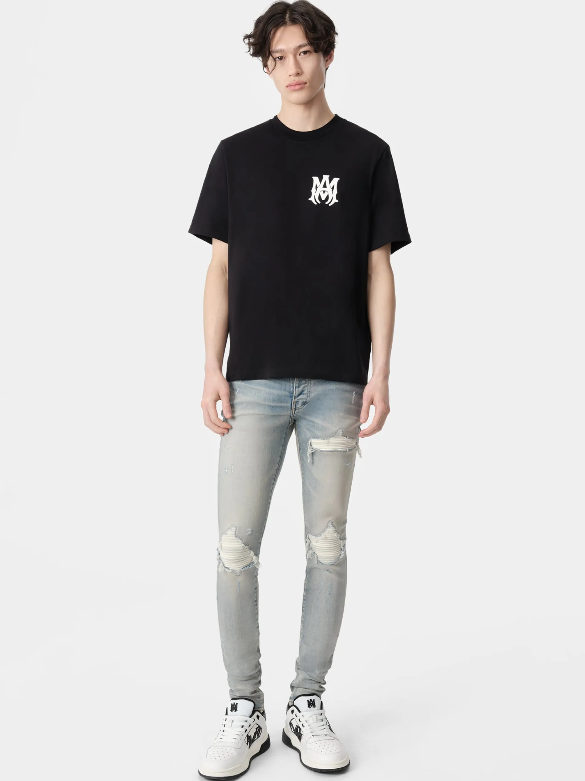 AMIRI Denim<MX1 ULTRASUEDE Antique Indigo