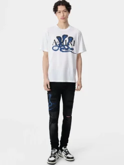 AMIRI Tees<POISON TEE White Blue