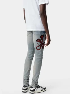 AMIRI Denim<RED POISON ARCHIVAL JEAN CLAY INDIGO