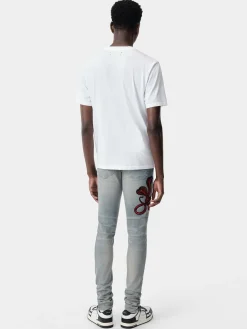 AMIRI Denim<RED POISON ARCHIVAL JEAN CLAY INDIGO